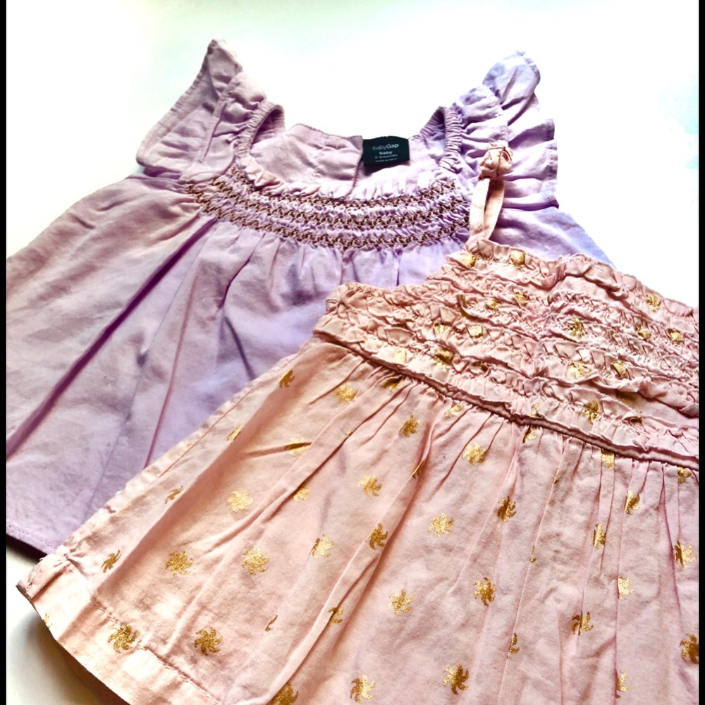 Two Baby Gap girls tank tops
